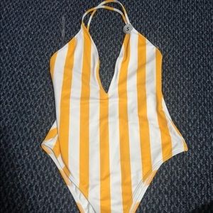 Forever 21 striped one piece swimsuit